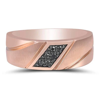 1/10 CTW Natural Diamond Wedding Ring in 10KT Rose Gold