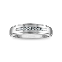 1/10 CTW Natural Diamond Wedding Ring in 10KT White Gold
