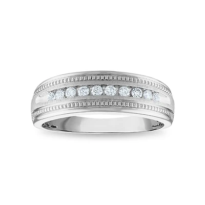 1/4 CTW Natural Diamond Wedding Ring in 10KT White Gold