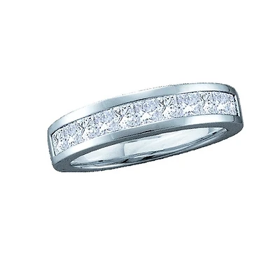 1 CTW Natural Diamond Wedding Ring in 14KT White Gold