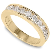 1 CTW Natural Diamond Wedding Ring in 14KT Yellow Gold