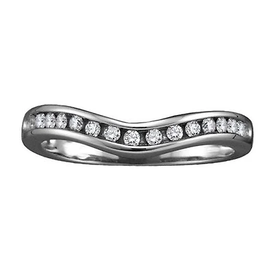 1/7 CTW Natural Diamond Wedding Ring in 14KT White Gold