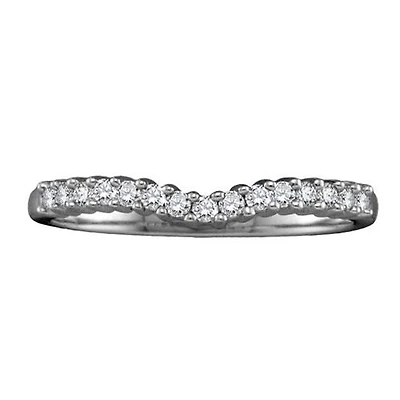 1/5 CTW Natural Diamond Wedding Ring in 14KT White Gold