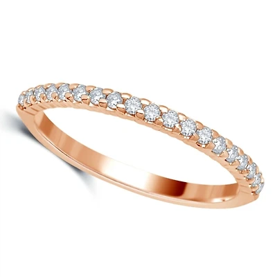 1/7 CTW Natural Diamond Wedding Ring in 14KT Rose Gold
