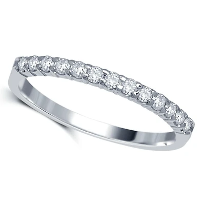 1/4 CTW Natural Diamond Wedding Ring in 14KT White Gold