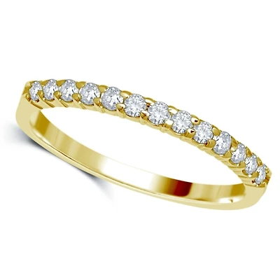 1/4 CTW Natural Diamond Wedding Ring in 14KT Yellow Gold