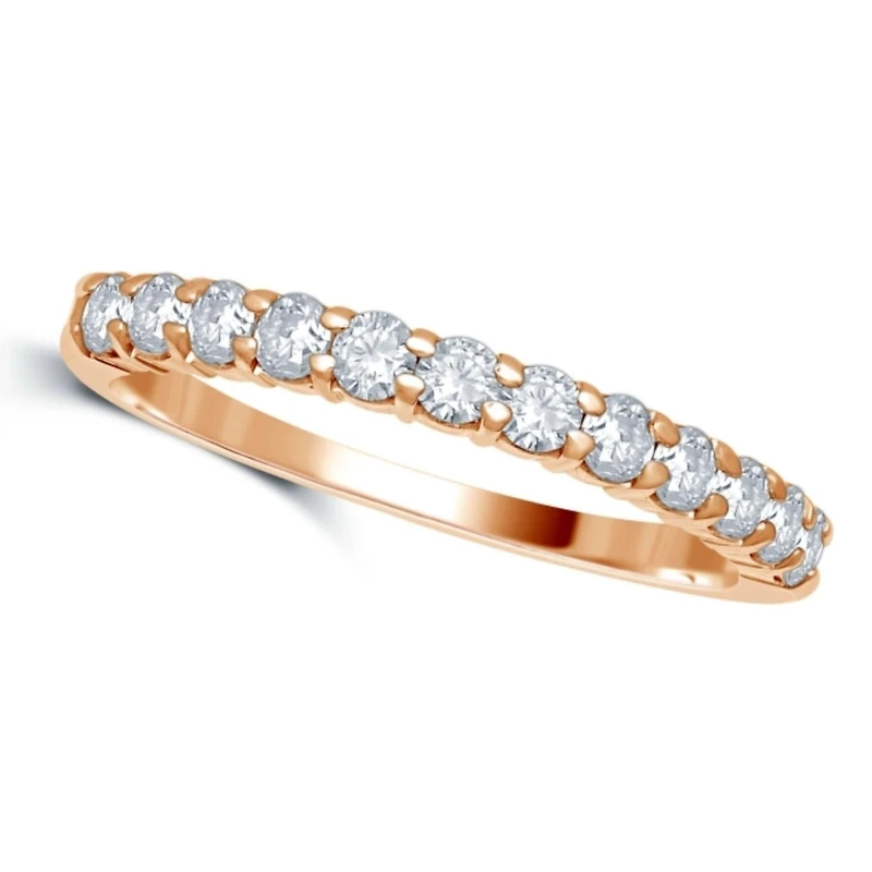 1/2 CTW Natural Diamond Wedding Ring in 14KT Rose Gold
