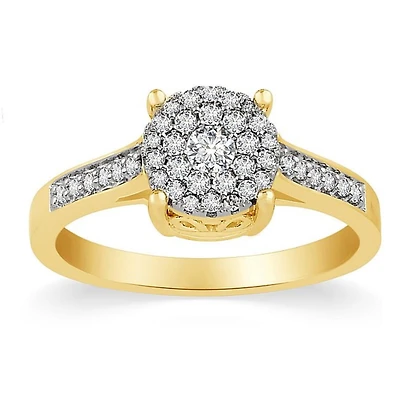 1/3 CTW Natural Diamond Engagement Ring in 10KT Yellow Gold