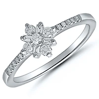 1/4 CTW Natural Diamond Ring in 10KT White Gold