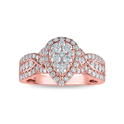 EcoLove 1 CTW Lab Grown Diamond Engagement Ring in 10KT Rose Gold