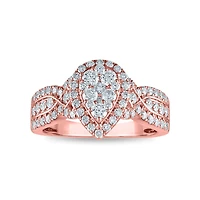 EcoLove 1 CTW Lab Grown Diamond Engagement Ring in 10KT Rose Gold