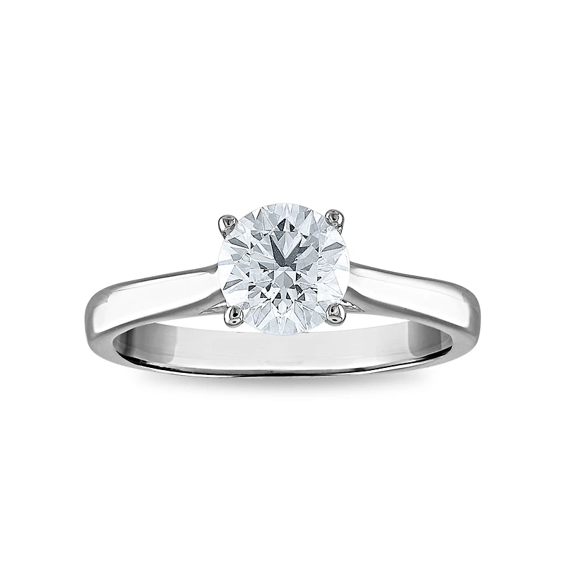 Red Hot Deal 1-1/4 CTW Round Lab Grown Diamond Solitaire Engagement Ring in 14KT White Gold