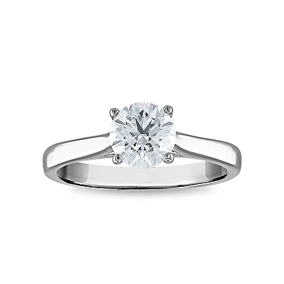 Red Hot Deal 1-1/4 CTW Round Lab Grown Diamond Solitaire Engagement Ring in 14KT White Gold