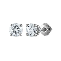 Red Hot Deal 2 CTW Lab Grown Diamond Solitaire Stud Earrings in 14KT White Gold