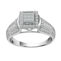 Red Hot Deal  1/2 CTW Natural Diamond Ring in 10KT White Gold