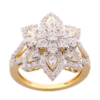 Red Hot Deal  1/2 CTW Natural Diamond Ring in 10KT Yellow Gold