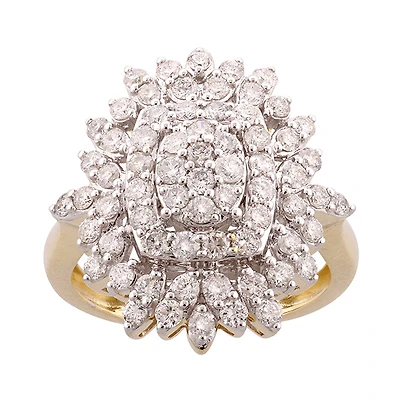 Red Hot Deal  1/2 CTW Natural Diamond Ring in 10KT Yellow Gold