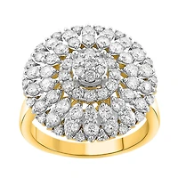 Red Hot Deal  1-3/4 CTW Natural Diamond Ring in 10KT Yellow Gold