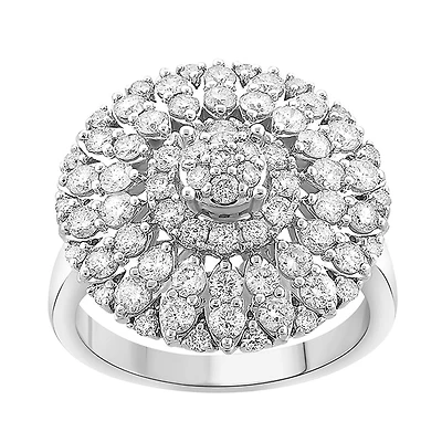 Red Hot Deal  1-3/4 CTW Natural Diamond Ring in 10KT White Gold