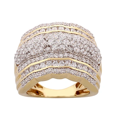 Red Hot Deal  1/2 CTW Natural Diamond Anniversary Ring in 10KT Yellow Gold