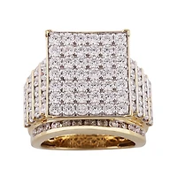 Red Hot Deal  4 CTW Natural Diamond Engagement Ring in 10KT Yellow Gold