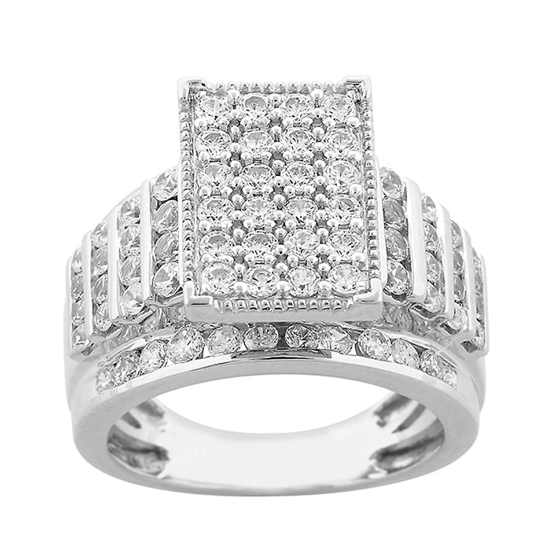Red Hot Deal  2 CTW Natural Diamond Engagement Ring in 10KT White Gold