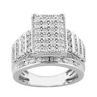 Red Hot Deal  2 CTW Natural Diamond Engagement Ring in 10KT White Gold