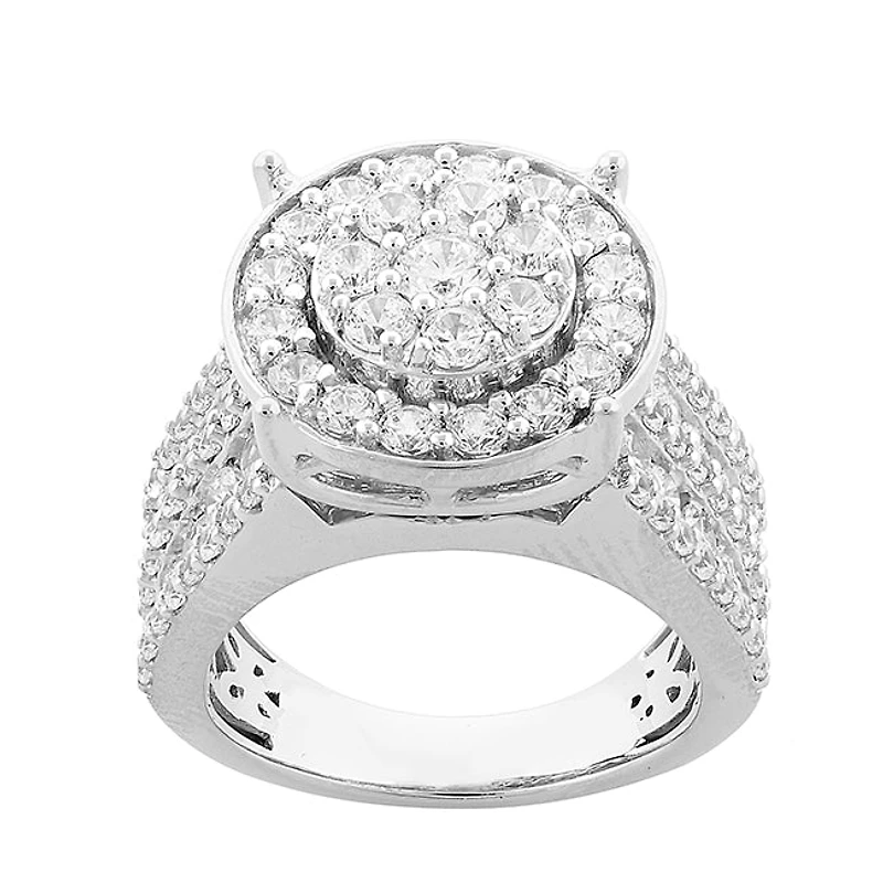 Red Hot Deal  3 CTW Natural Diamond Engagement Ring in 10KT White Gold