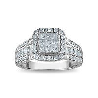 Red Hot Deal  1/2 CTW Natural Diamond Engagement Ring in 10KT White Gold