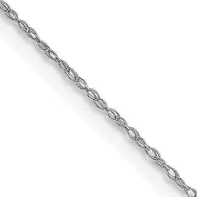 14KT White Gold 13-inch 0.5MM Cable Rope Pendant Chain