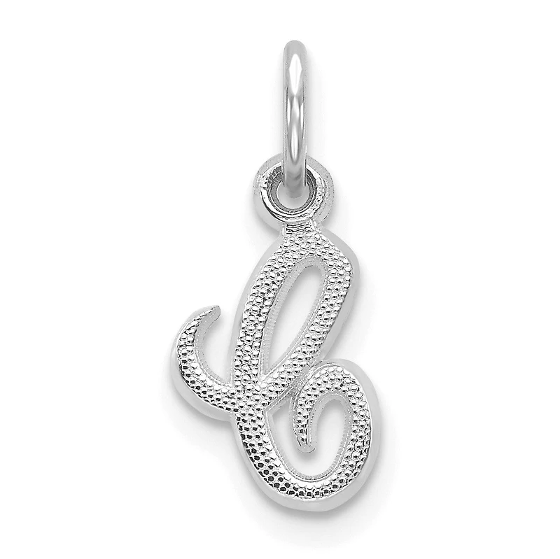 14KT White Gold 16X7MM Initial Pendant; Initial C. Chain not Included
