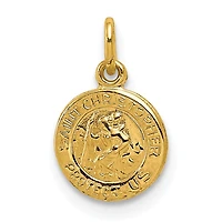 14KT Yellow Gold 14X8MM Medal Saint Christopher Pendant. Chain Not Included