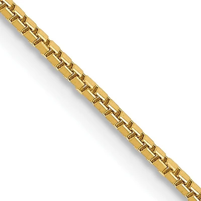 14KT Yellow Gold 14-inch 1MM Lobster Clasp Box Chain