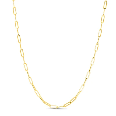 14KT Yellow Gold 18-inch 3.3MM Paperclip Necklace
