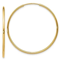 14KT Yellow Gold 30X1.25MM Hoop Earrings