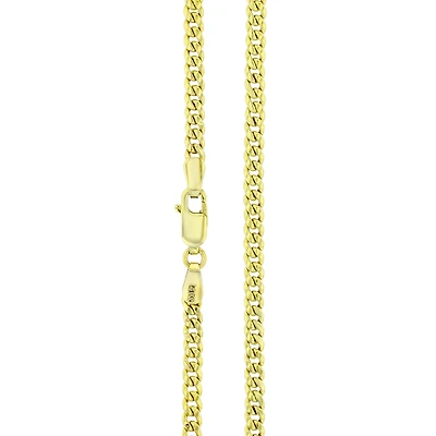 14KT Yellow Gold 7-inch 3MM Cuban Link Bracelet