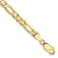 14KT Yellow Gold 8-inch 4.5MM Lobster Clasp Figaro Bracelet