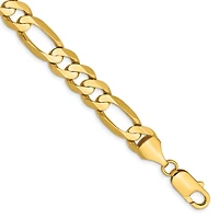 14KT Yellow Gold 8-inch 8.75MM Lobster Clasp Figaro Bracelet