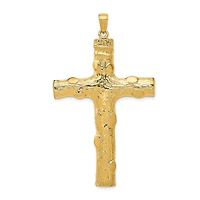 14KT Yellow Gold Cross Pendant. Chain Not Included