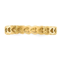 14KT Yellow Gold Heart Ring; Size 6