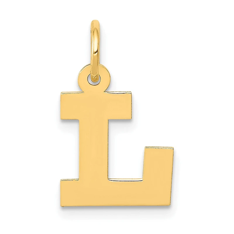 14KT Yellow Gold Initial Pendant; Initial L. Chain not Included