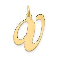 14KT Yellow Gold Initial Pendant; Initial V. Chain not Included
