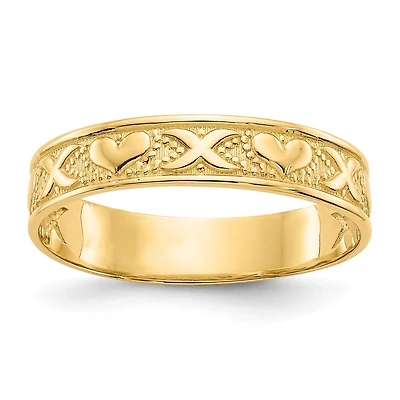 14KT Yellow Gold Ring; Size 8.7