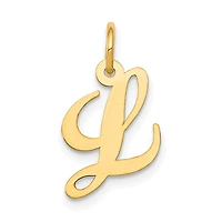14K Small Fancy Script Initial L Charm