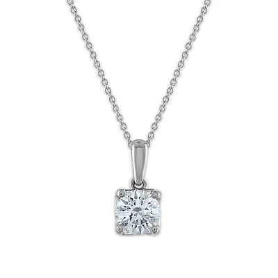 Signature EcoLove 3/4 CTW Lab Grown Diamond Solitaire 18-inch Pendant in 14KT White Gold