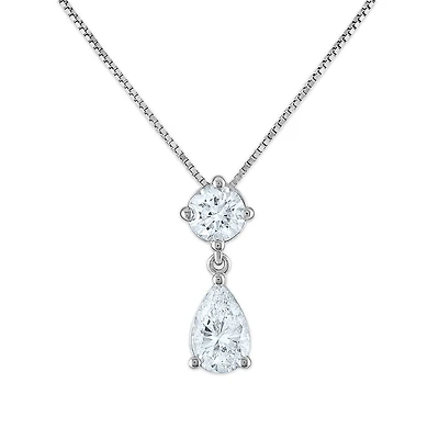 Signature EcoLove 1 CTW Lab Grown Diamond 18-inch Pendant in 14KT White Gold