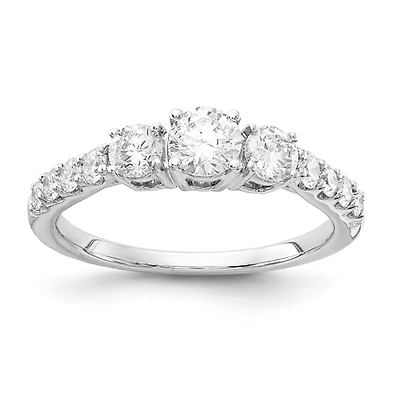 Signature EcoLove 1 CTW Lab Grown Diamond Three Stone Anniversary Ring in 14KT White Gold