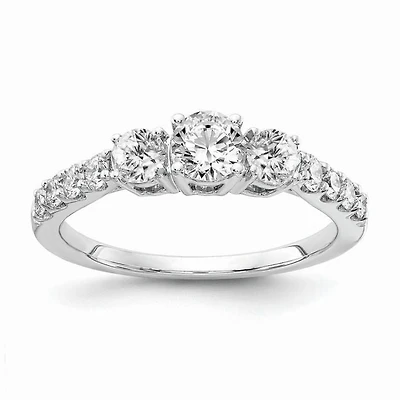 Signature EcoLove 1-1/2 CTW Lab Grown Diamond Anniversary Three Stone Ring in 14KT White Gold