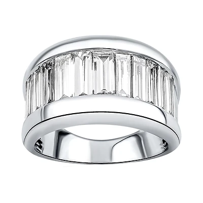 Signature EcoLove 3-1/3 CTW Lab Grown Diamond Anniversary Ring in 14KT White Gold