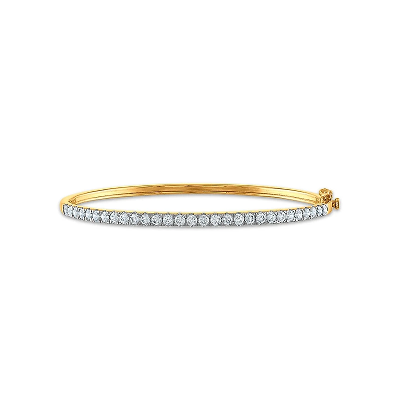 Signature EcoLove 2 CTW Lab Grown Diamond 7.25-inch Bangle Bracelet in 14KT Yellow Gold